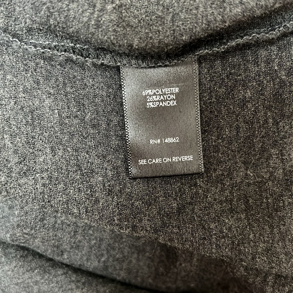 Torrid Jersey Sleeveless Tie Front Shift Dress Charcoal Grey Knee Length - Picture 6 of 8